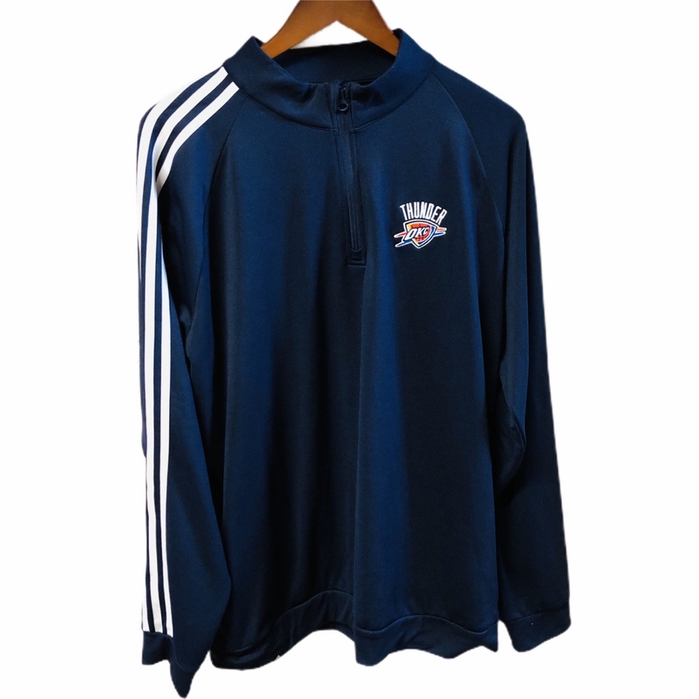 OKC Thunder Adidas Half Zip Up Pullover